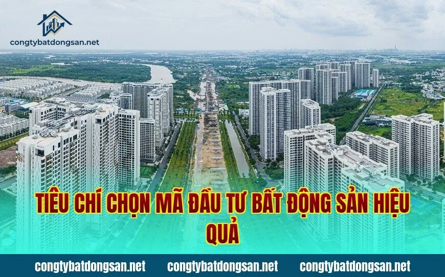 Tiêu chí chọn mã đầu tư bất động sản hiệu quả
