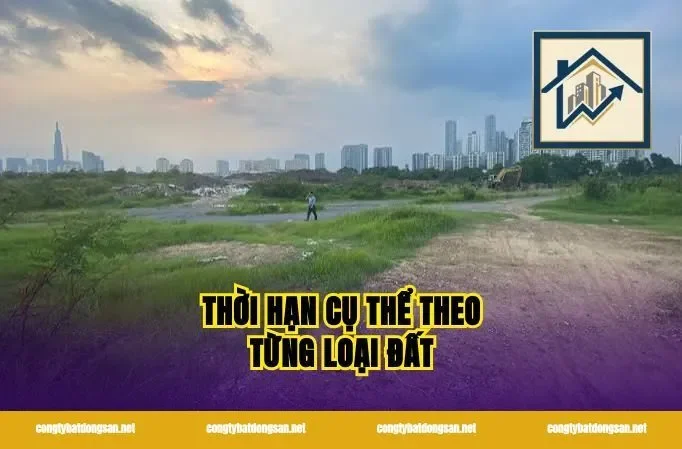 Thời hạn cụ thể theo từng loại đất